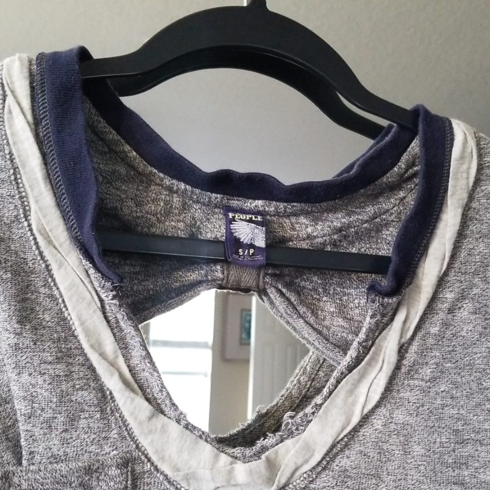 Free People Reverse Short Sleeve Top Small - Picture 2 of 6